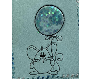 Stickdatei - Doodle Maus mit Ballon